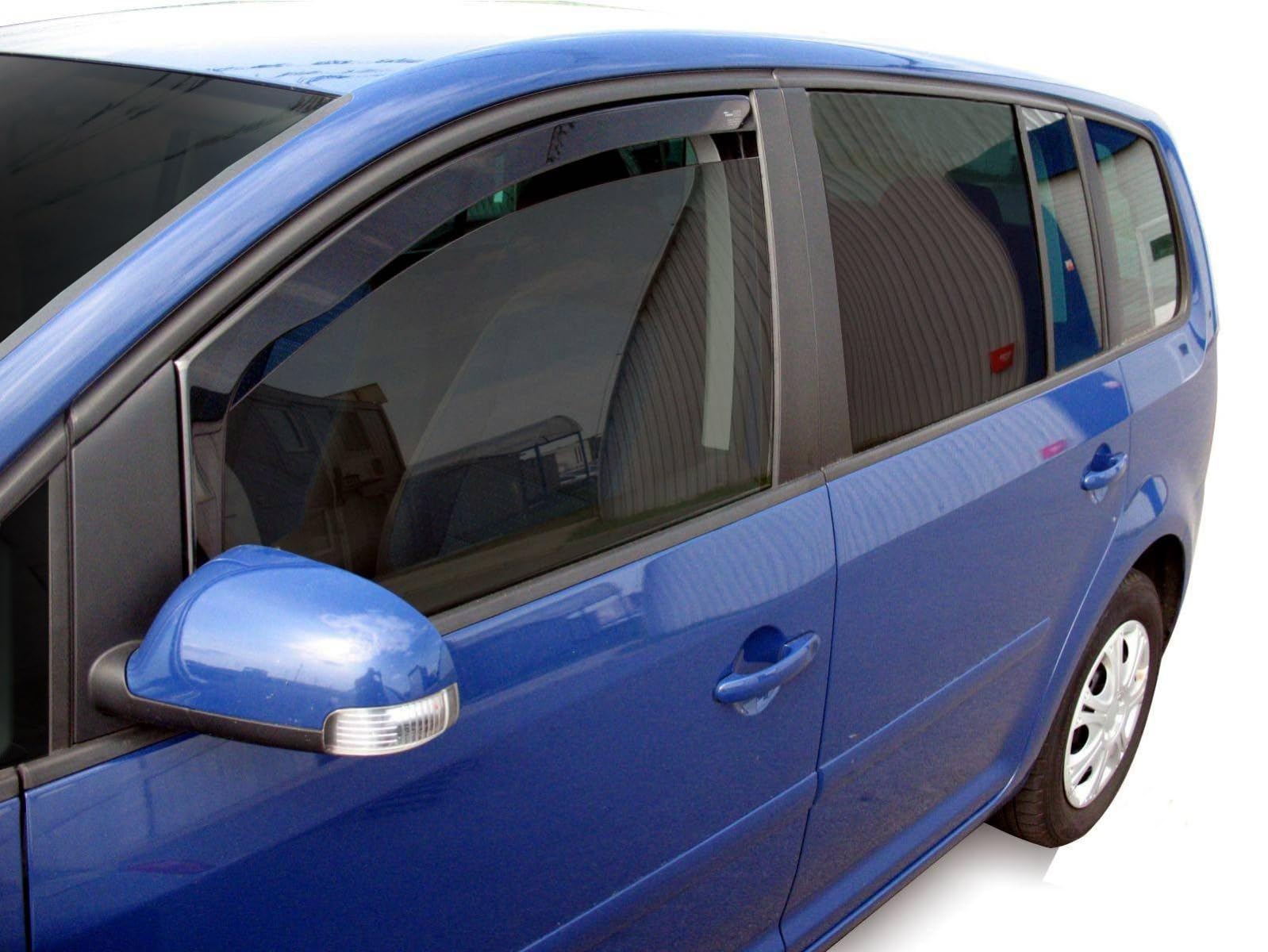 J&J AUTOMOTIVE Deflettori d'Aria per Volkswagen Touran 1 2003-2015, Set da 2 Pezzi, Nero Fumé Oscurato Heko