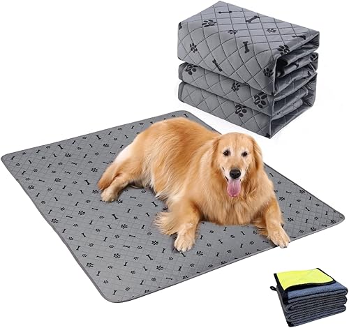 Almohadillas para orina para perros, grandes, lavables, para entrenamiento de mascotas, 1 paquete, almohadillas para cachorros, 100% impermeables,