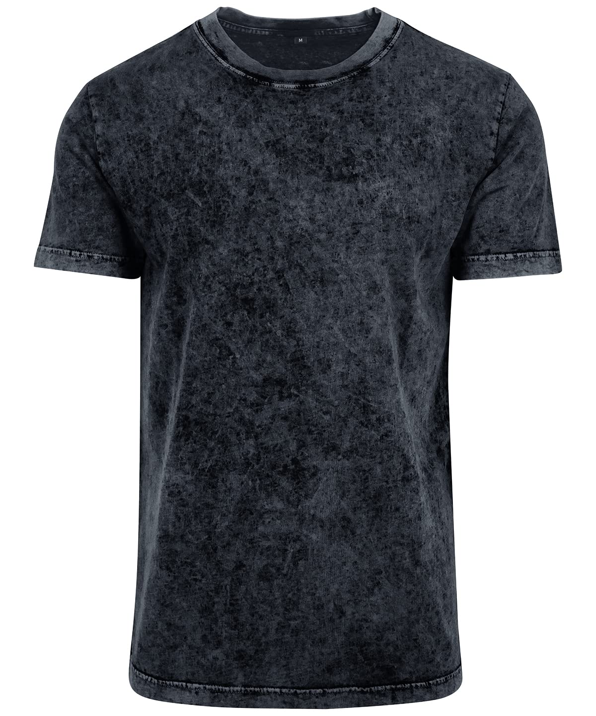 COOZO Mens Acid Washed T-Shirt - Dark Grey/White - XL
