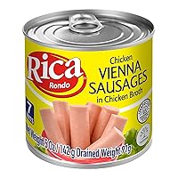 Vista 2 de Rica Chicken Vienna Salchichas sabor original, lata de 5 onzas (paquete de 6)