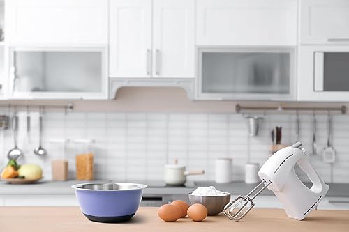 Miniatura 4 de Fox Run Cuenco para mezclar de acero inoxidable morado, capacidad de 10.75 cuartos de galón