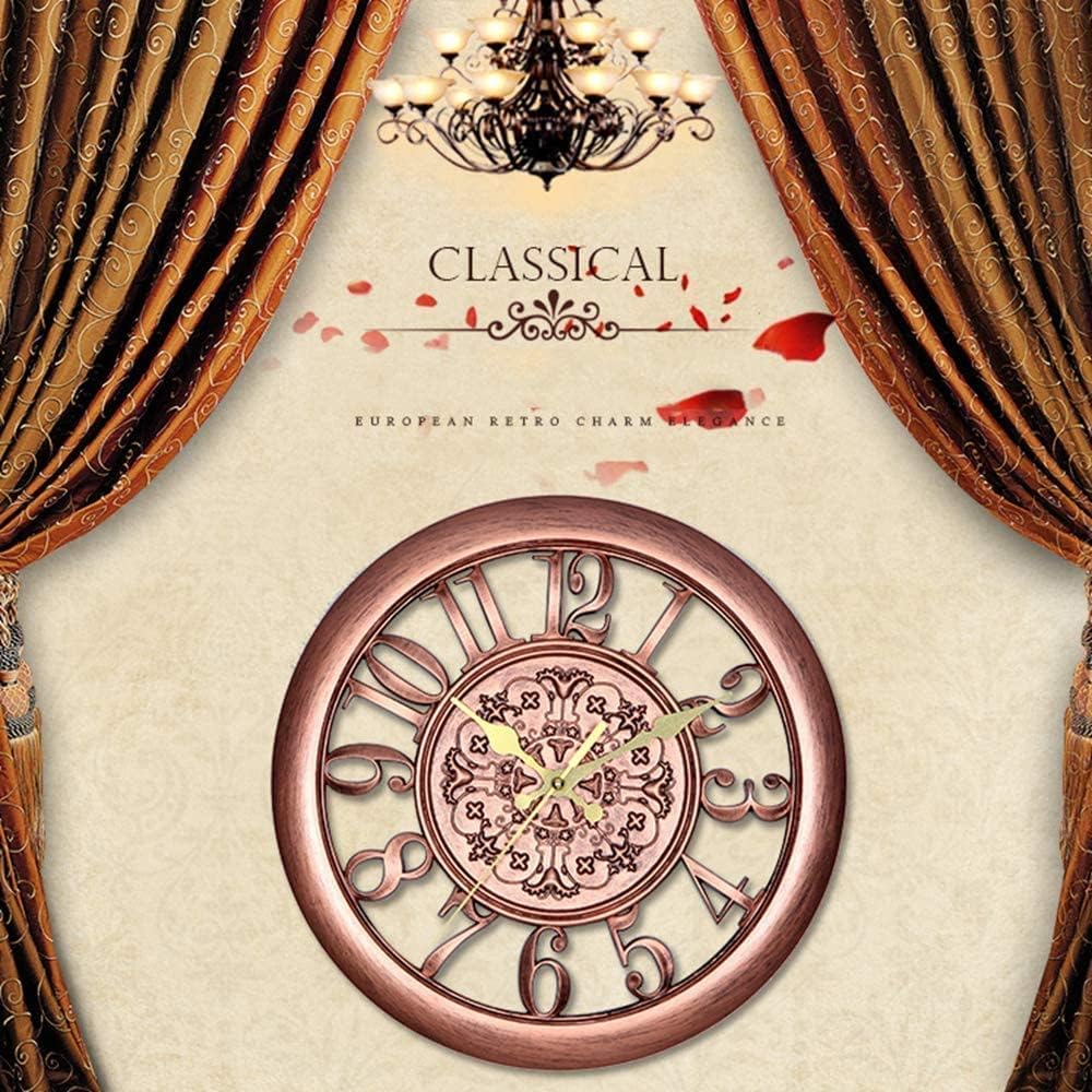 Clock Garden Clocks Outdoor Waterproof Indoor Outdoor Decoration Outside Clock Outdoor Wall Clock Plastic 28Cm Multicolo(Color:A)