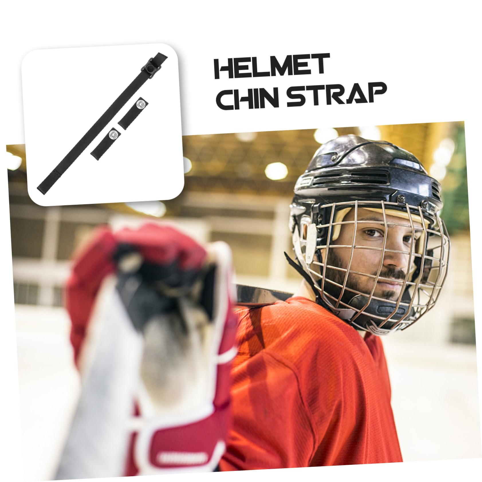 Toyvian 3 Set Accessori per mento del casco cinturino per casco da hockey sottogola di ricambio per hockey sport sottogola in poliestere di ricambio sottogola da hockey in poliestere Nero