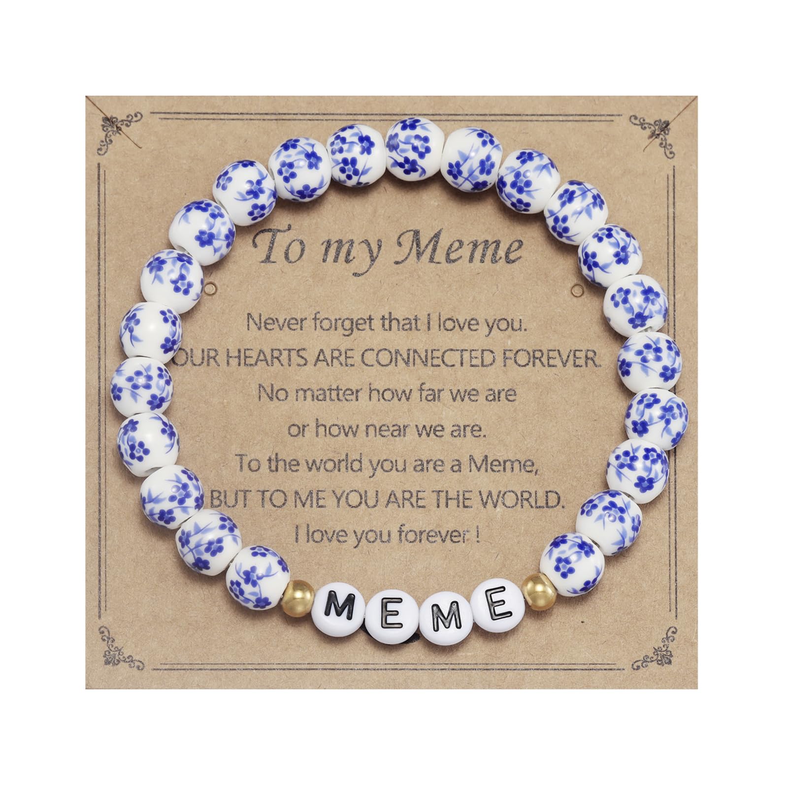 HUTIMY Gifts for Meme Birthday Women Italian Cute Grandmother Mothers Day Bracelet Meme Jewelry