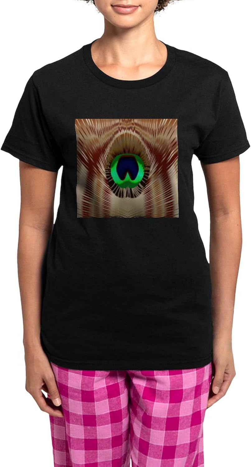 CafePress Peacock Feather Eye Pajamas Womens Novelty PJ Sleepwear