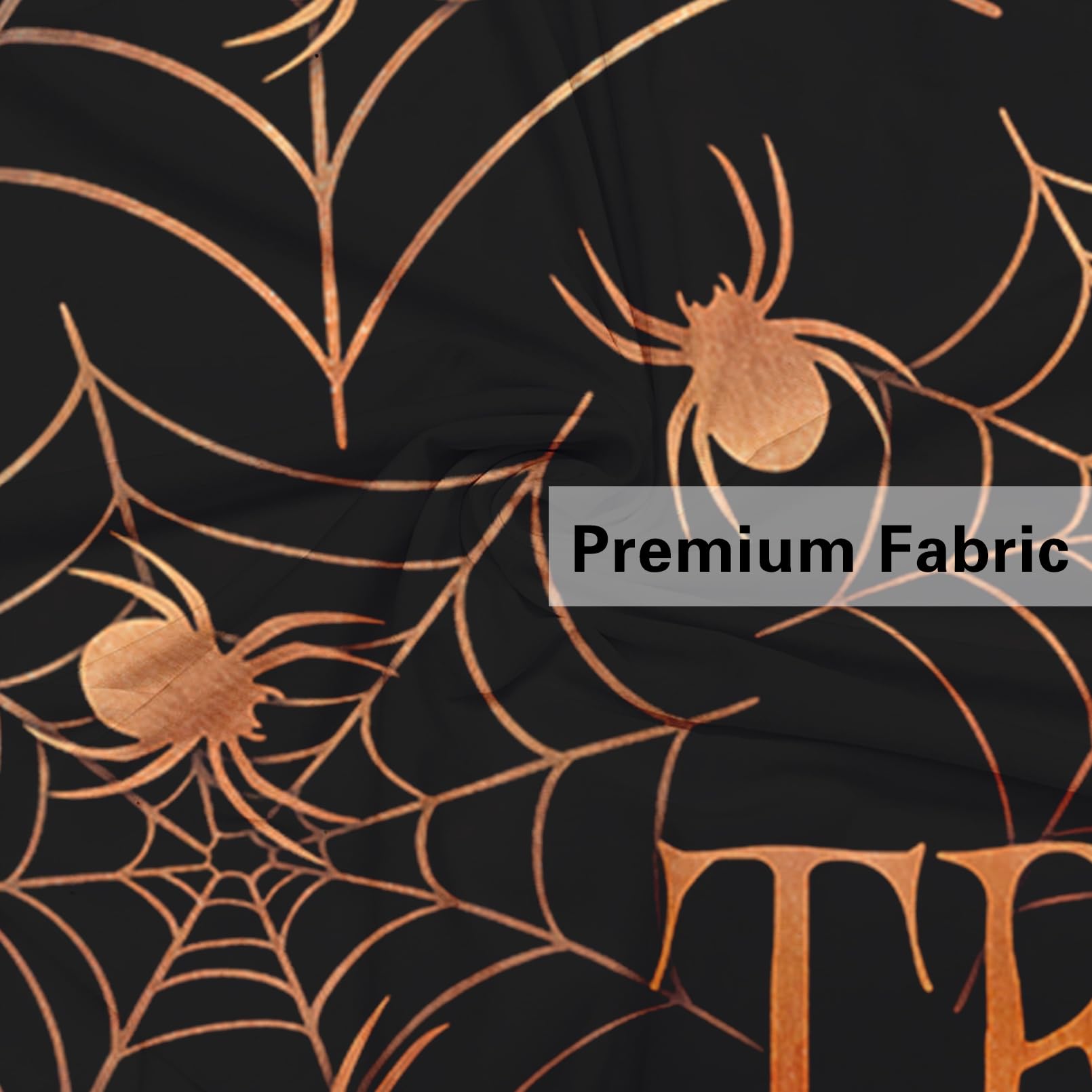Halloween Spider Web Christmas Tree Skirt - 48 Inch Black Lace-Up Cobweb Design, Funny Holiday Party Decor