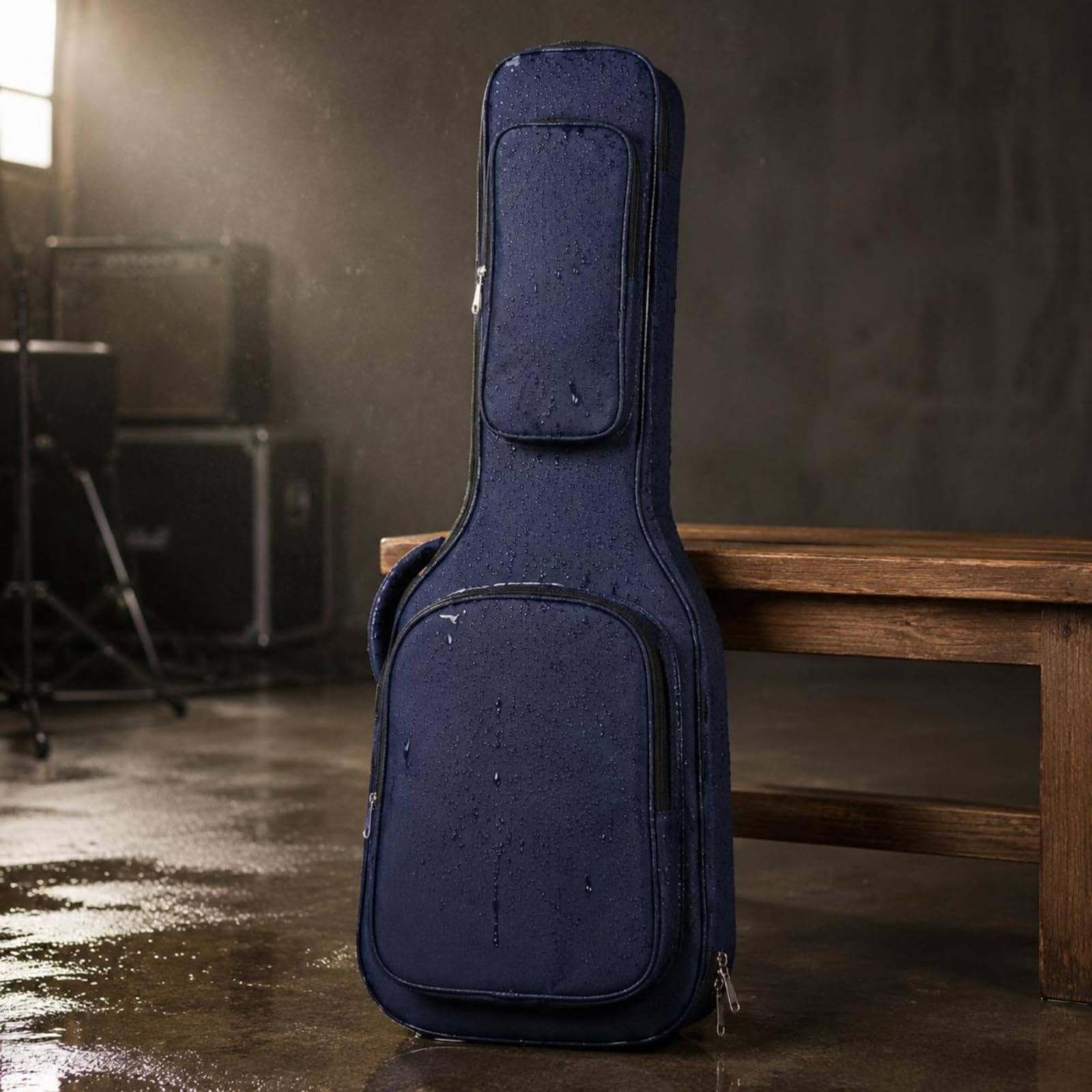 Milageto E-Gitarren-Rucksack Rucksackgurte gepolsterte E-Gitarrentasche Außentaschen Rucksack Gitarrentasche für Reise
