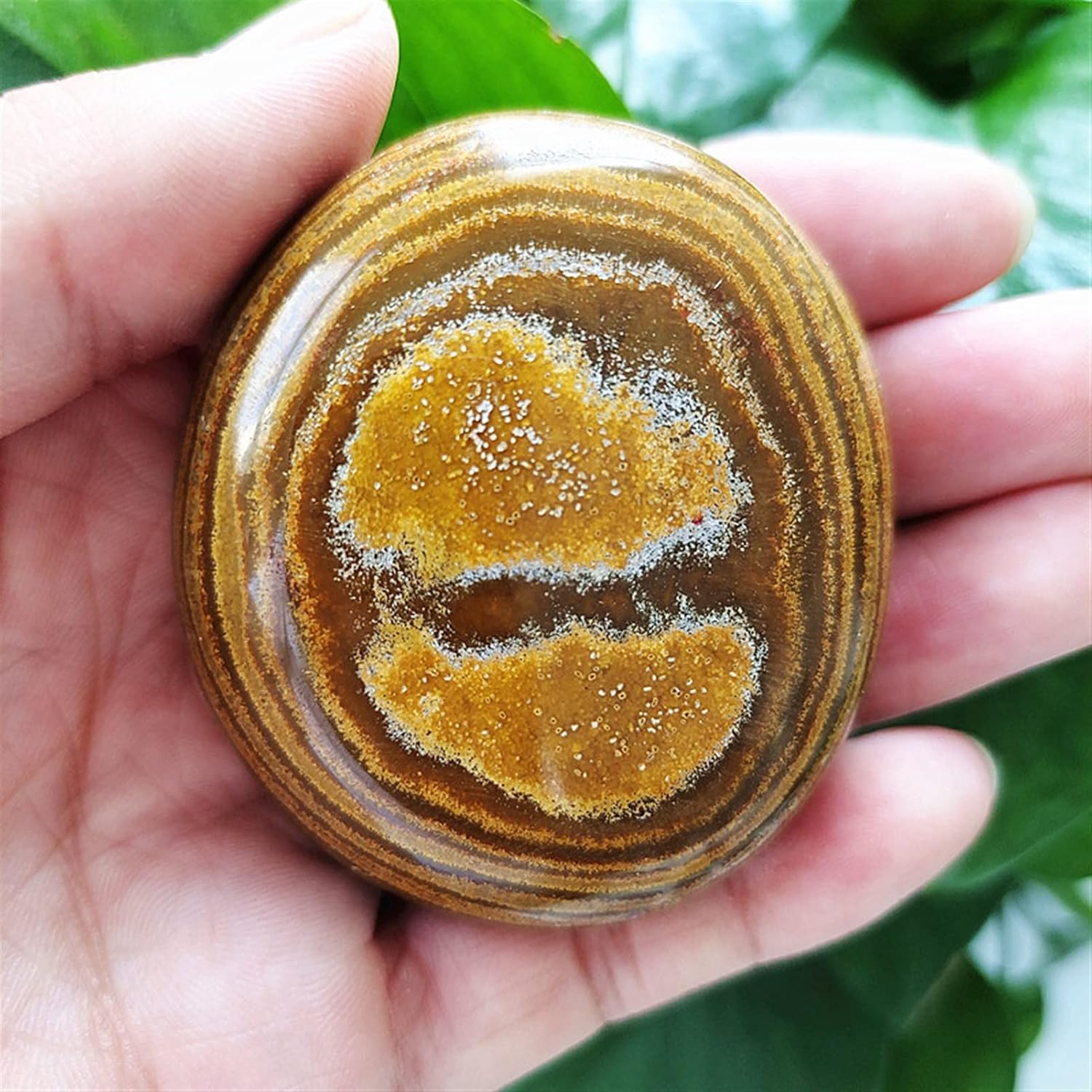 Natural Crystal Rough Natural Stone Beautiful Marine Jasper Palm Healing Crystals Decorative Collection Stones Home Decoration (Color : A104 132g)