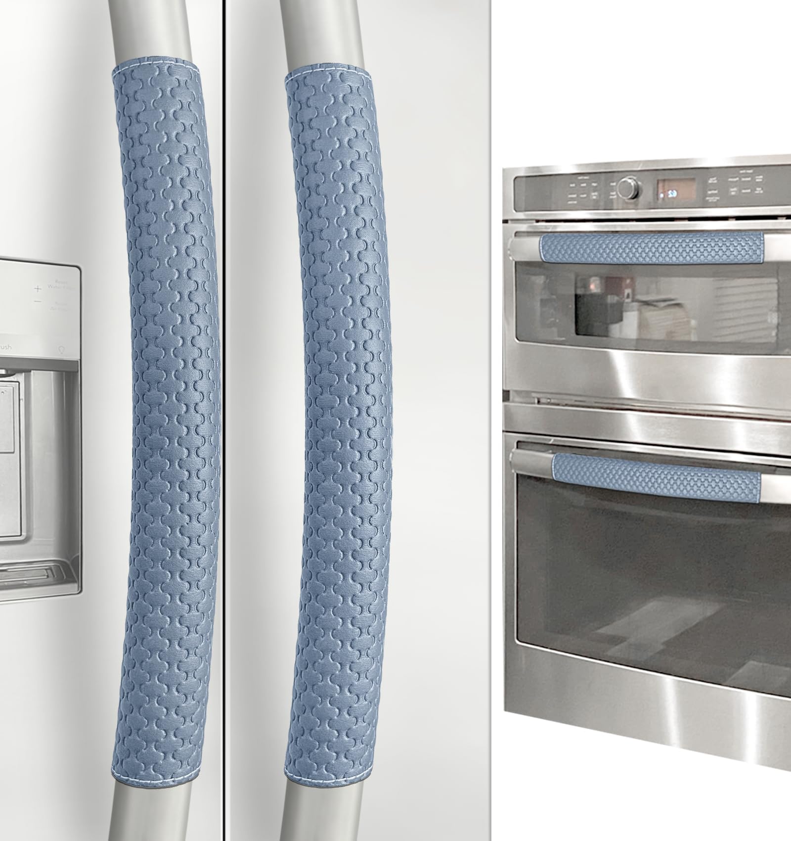 Refrigerator Door Handle Covers, 4 PCS, Performance Appliance Handle Covers, Non-Slip Fridge Door Handle Covers, Keep Your Kitchen Clean, Microwave Oven Dishwasher door Handle Protectors(Navy Blue)
