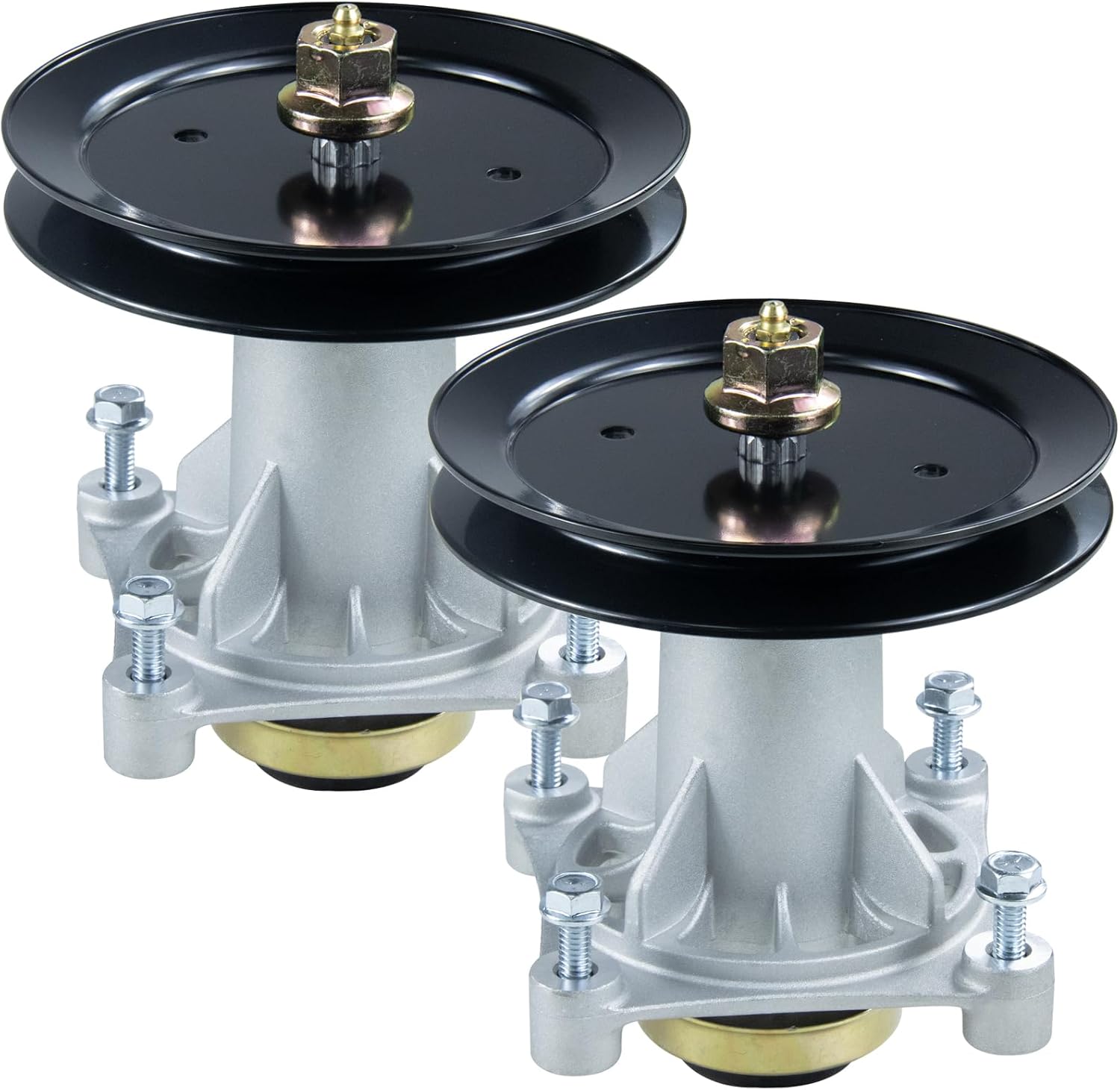 2 Pack 587819701 Spindle Assembly Kit with 197473 Pulley, Replaces 532187281 587820301 187281 192870 587253301 532187292 532192870 for Husqvarna YTH18542 YTH22v46 42" 46" 48" 54" Mower Deck