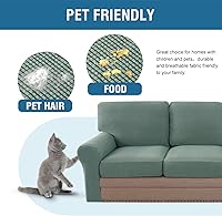 Vista 86 de H.VERSAILTEX Multi-Pieces Sofa Covers Stretch Couch Covers Form Fitted Seats and Back Cushions Covers