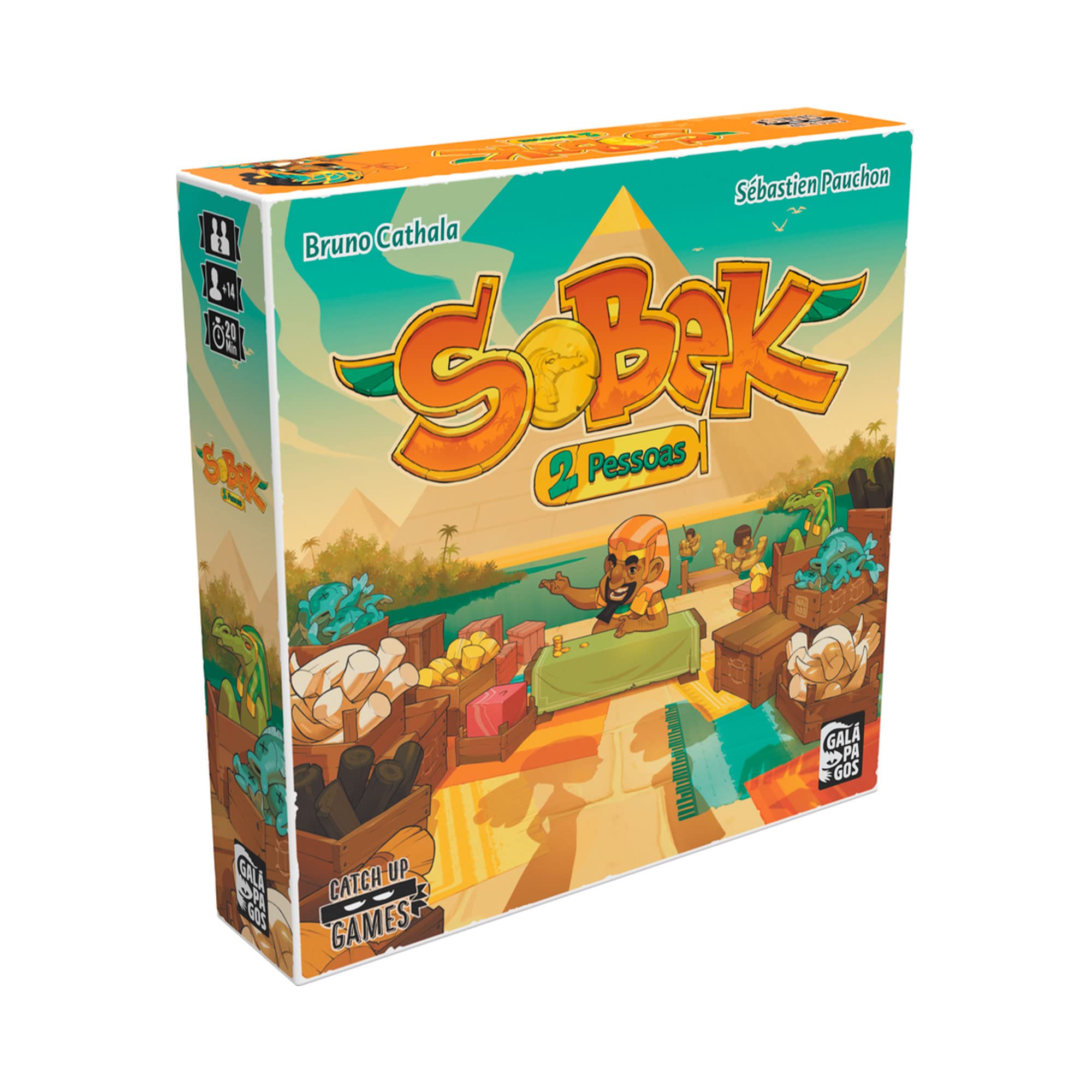 Galápagos Jogos Sobek: 2 Pessoas, Jogo de Tabuleiro para Amigos, 2 ...