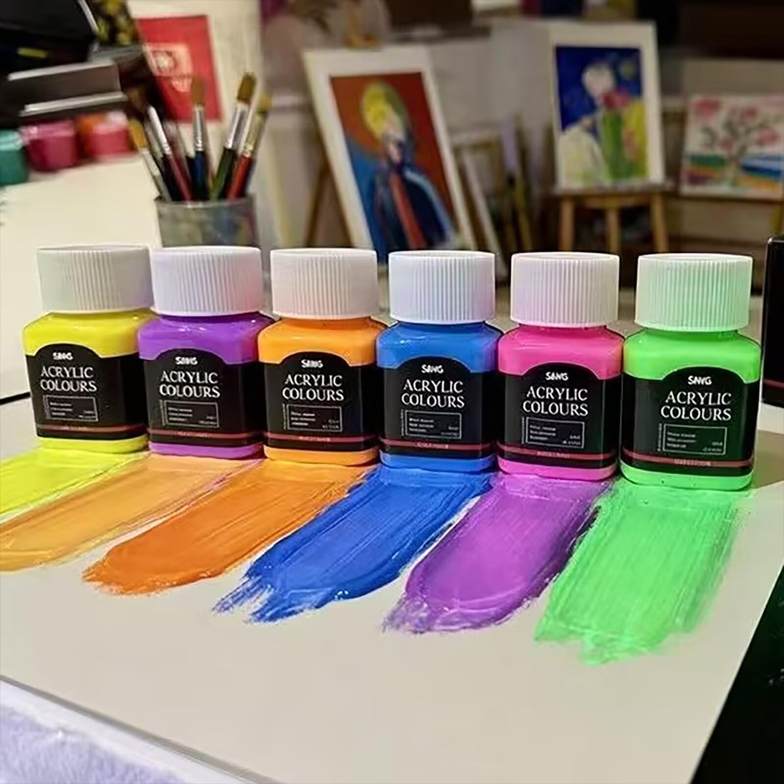 Lumineszenz Malen Nach Zahlen Erwachsene LKW Malen Nach Zahlen Kinder, DIY Set Erwachsene mit Pinselset Lumineszenz Acrylfarben Set Leinwand zum Bemalen 135 x 100cm Deko Wohnzimmer Landschaft GYYH7461