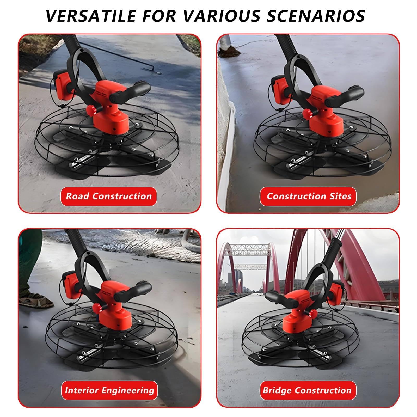 Levigatrice per cartongesso Regolabile a 6 velocità, Macchina per intonacatura a Mano con Motore brushless, Miscelatore per Malta cementizia Senza Fili da 20000 mAh, 20000 mAh - 1 Batteria