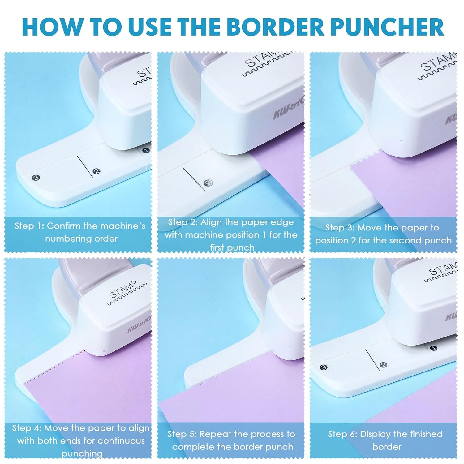 Postage Stamp Punch with Adjustable Perforated Edge, Versatile Stamp Shape Paper Cutter for Any Size Border, Decorative Hole Punch for Scrapbooking Supplies, DIY Card Making & Journaling