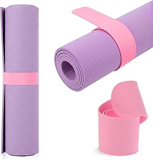 APLZGMG Yoga Mat Strap, One Snap Yoga Mat Slap Band for Keep Mats Tightly Rolled, Elastic One Snap Straps Band Fits Most S…