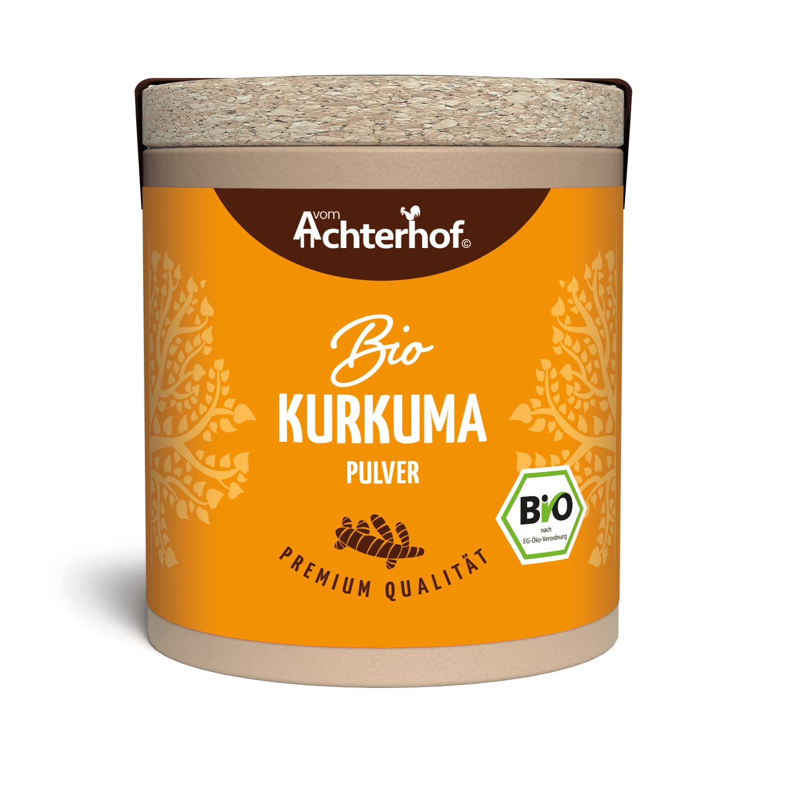 Kurkuma Pulver Bio 50g | fein gemahlene Kurkumawurzel | Bio-Qualität | ideal zur Zubereitung einer Goldenen Milch | vom Achterhof