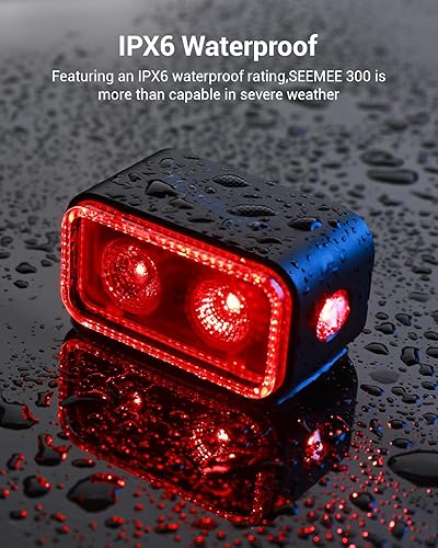 Miniatura 8 de MagicShine SEEMEE - Luz trasera para bicicleta 300400, luz trasera de bicicleta de 300400 lúmenes, sensor de freno inteligente visible de 360 IPX6,