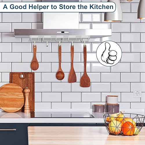 Miniatura 5 de Ganchos magnéticos resistentes, perchero con 5 ganchos, gancho magnético extra fuerte para colgar llaves de abrigo, sombreros, ganchos magnéticos de