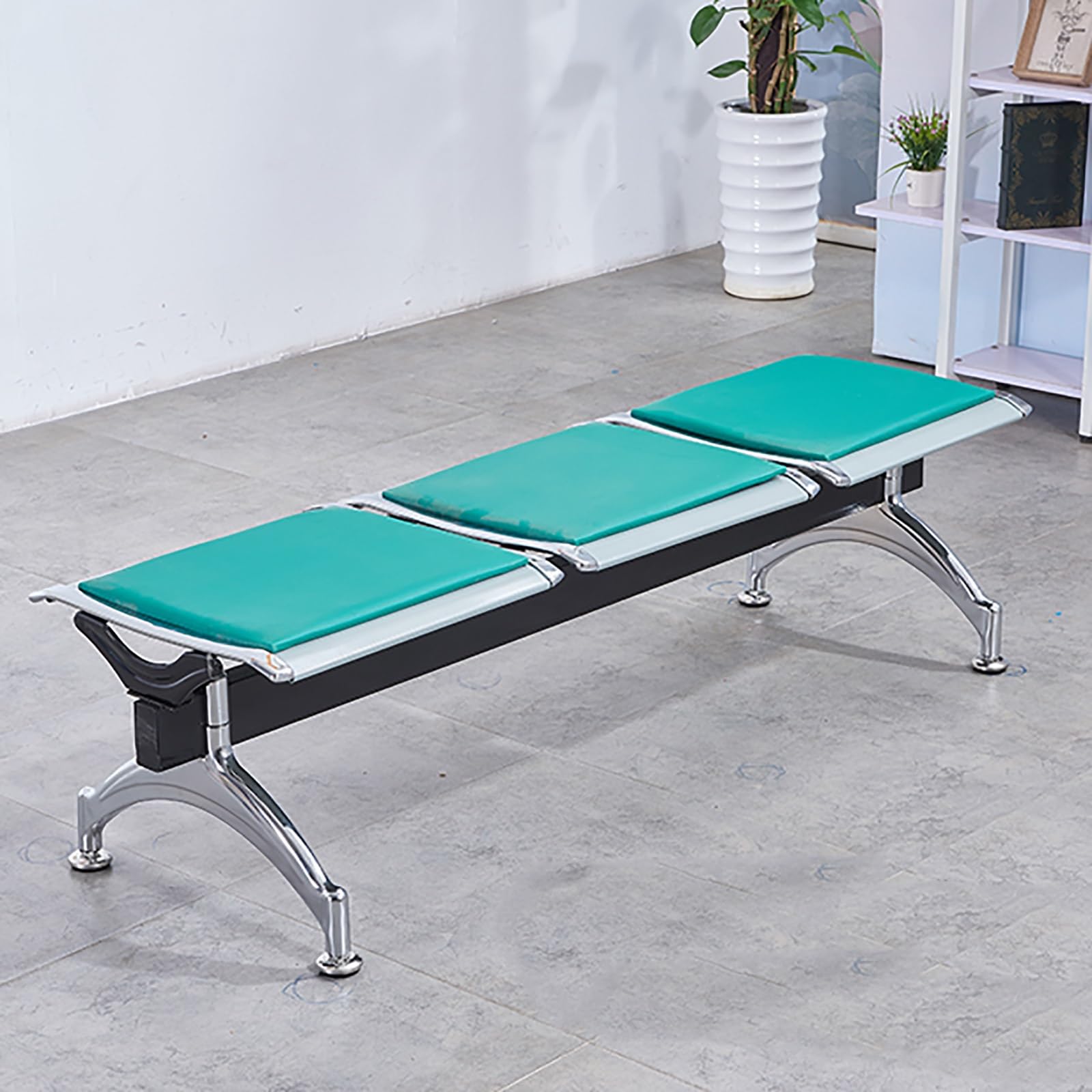 GTHTUHFD 3-Seat Waiting Room Bench - Soft Cushion Office Reception Chair For Airport Hospital Bank Salon Barbershop - Comfortable Lobby Seating