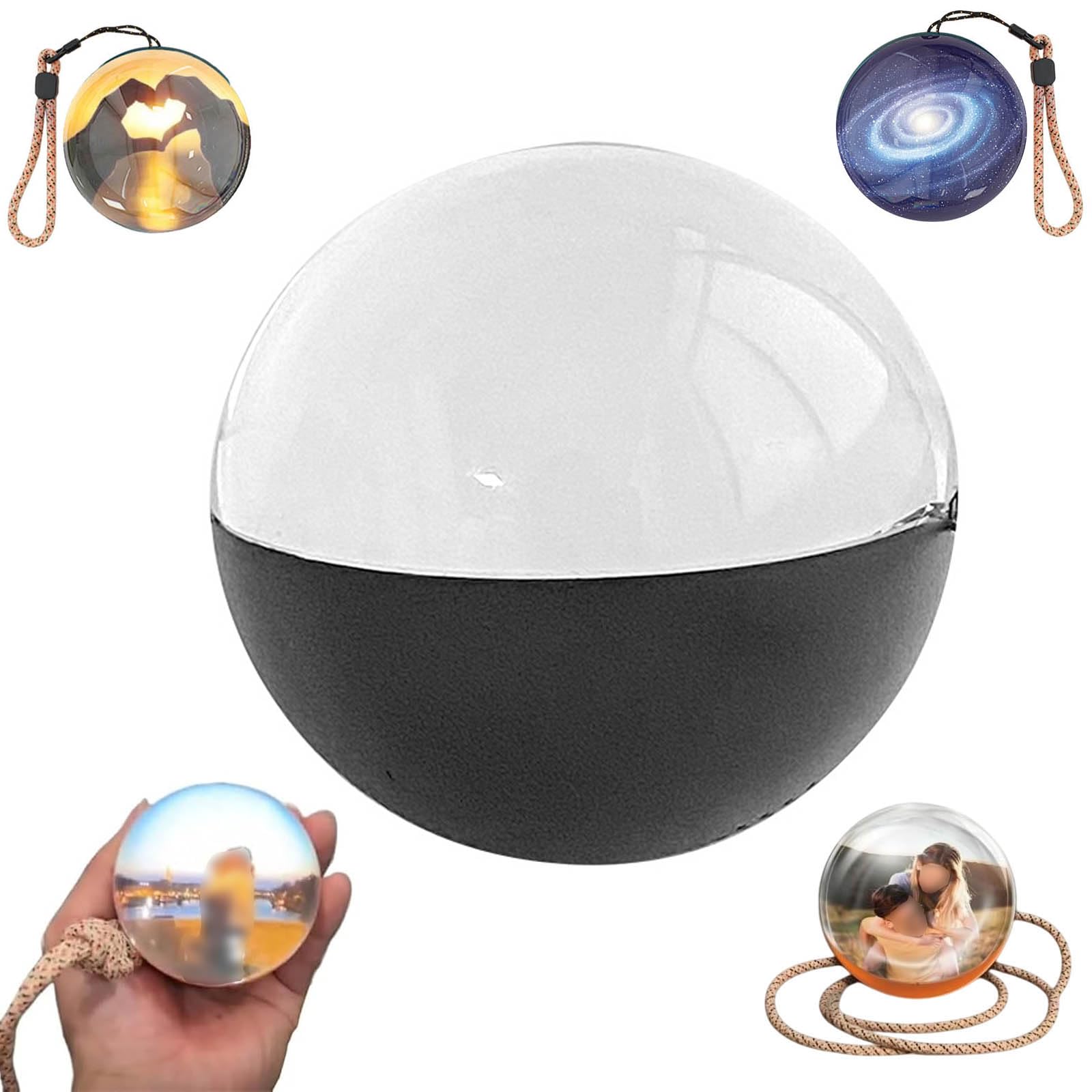 2025 New Crystal Ball Video Player,2.7in 3D Crystal Ball Ultrasound with Electronic Display Sound,Video Sphere,180°Wide-Angle Field of View,for Preserving Beautiful (Size:Upgraded Version,Color:Black)