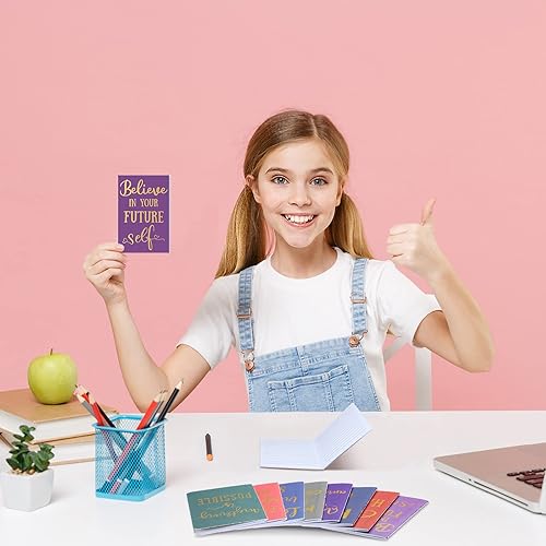 Miniatura 6 de Zonon 48 cuadernos coloridos divertidos, diarios motivacionales, blocs de notas inspiradores, cuadernos de bolsillo pequeño para niños, profesores,
