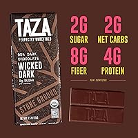 Vista 2 de Taza Chocolate Organic Amaze Bar 95% Stone Ground, Wicked Dark, 2.5 Ounce (6 Count), Vegan