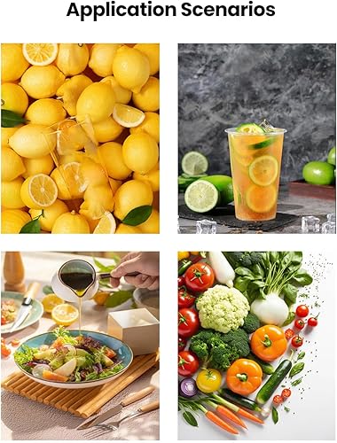 Miniatura 7 de Mini exprimidor manual de limón, 7.76 oz exprimidor compacto de cítricos para jugo fresco de limónlima y naranja, exprimidor de mano