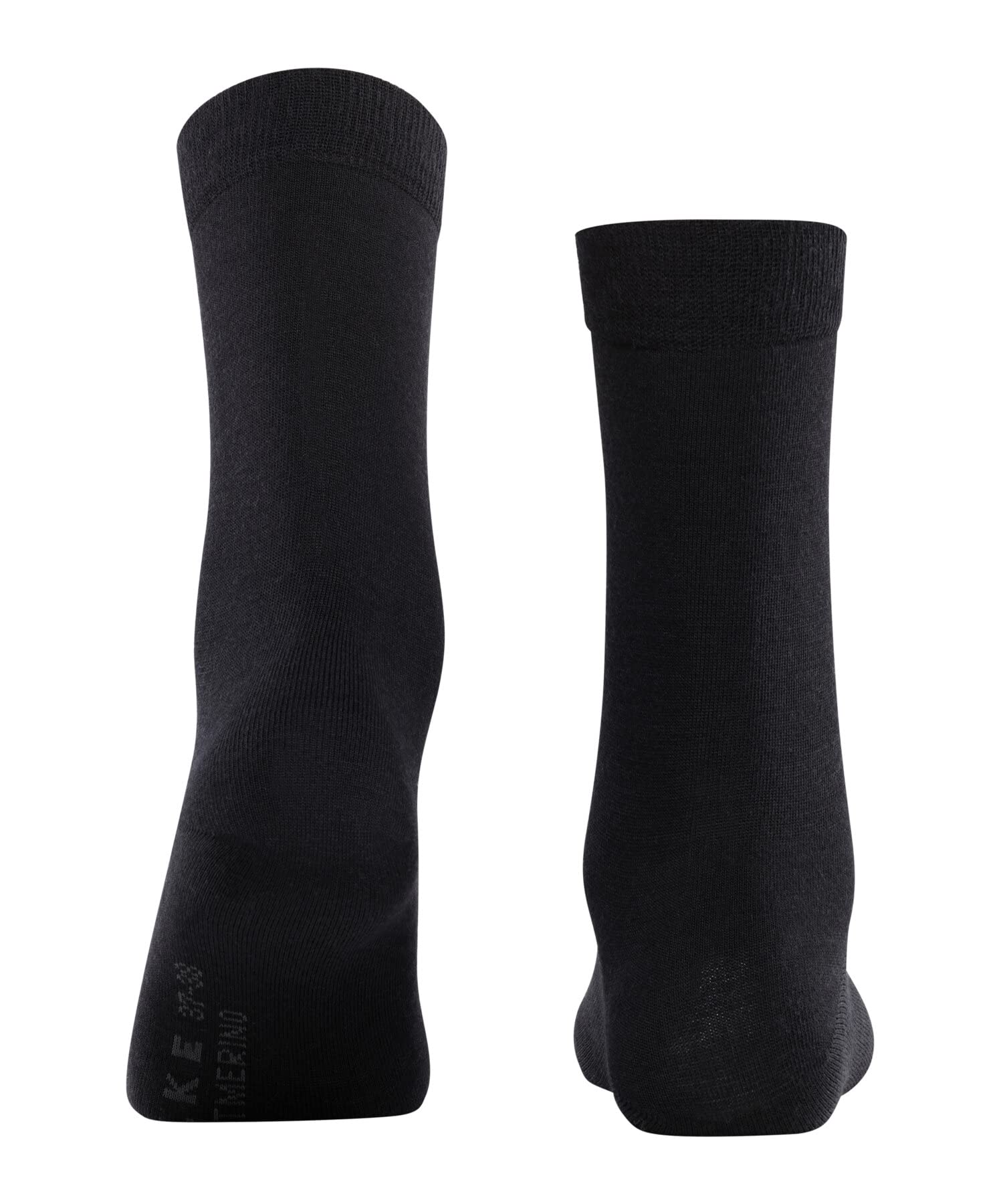 FALKE Kobiety Softmerino jednokolorowe oddychająca regulująca temperaturę neutralizująca zapachy wełna bawełna wzmocnione płaski niegniotący szew gładkie do biznesu i na co dzień 1 Para