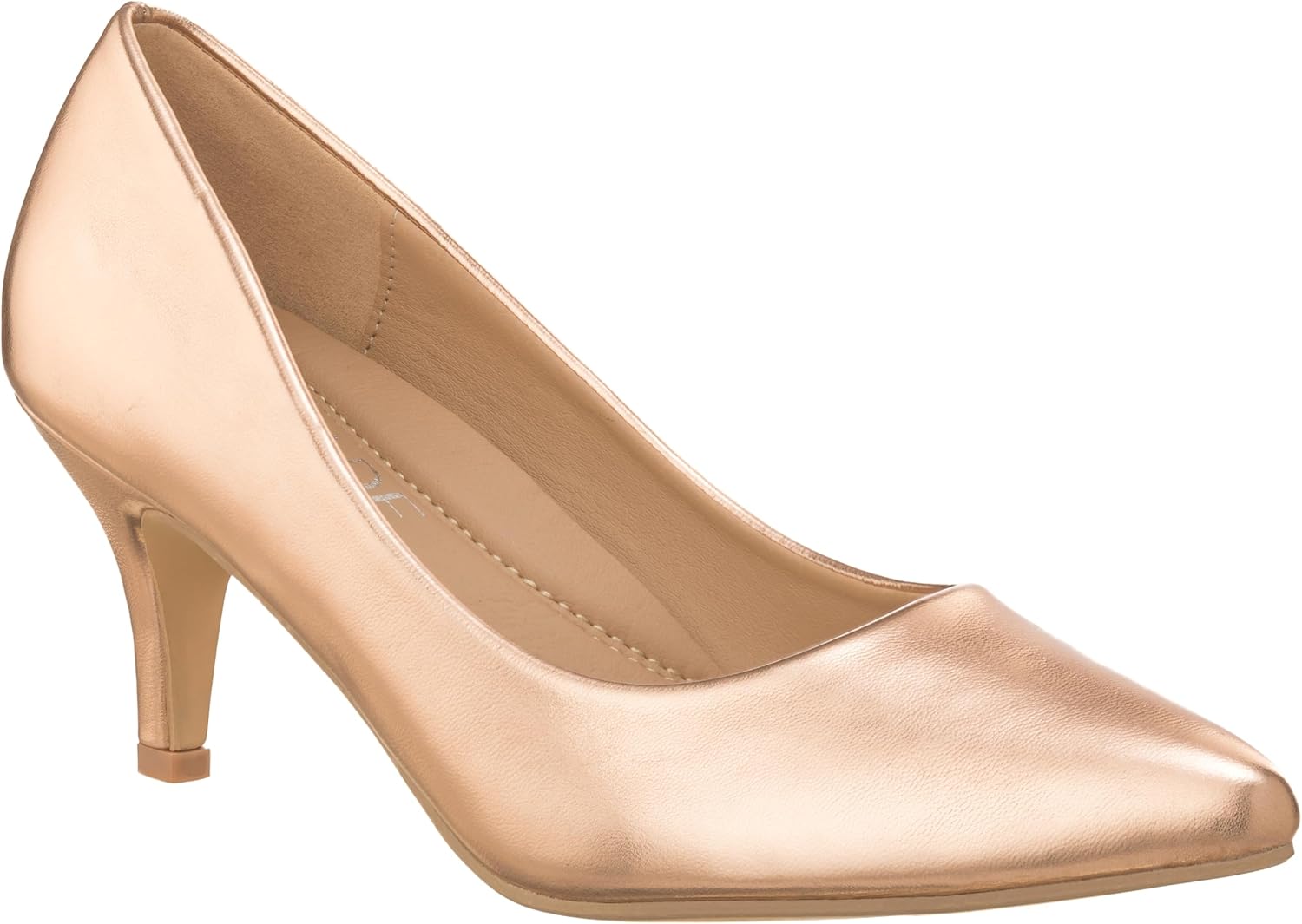 ILLUDE Classic Pointed Toe Pumps – Comfortable Low Stiletto Heel Pump Shoes – Cherry