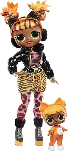 L.O.L. Surprise! O.M.G. Winter Chill Missy Meow - Muñeca de moda y muñeca de gato bebé con 25 sorpresas