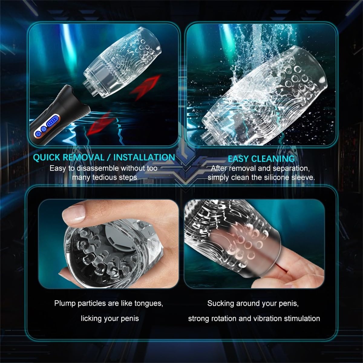 Elektrischer Masturbationstasse mit 5-Teleskopisch + 5-Frequenz-Rotation + 10-Frequenz-Vibration Taschenmuschi Penis Masturbatoren 3D Realistischer Vagina Pussy Penistrainer Sex Spielzeug für Männer