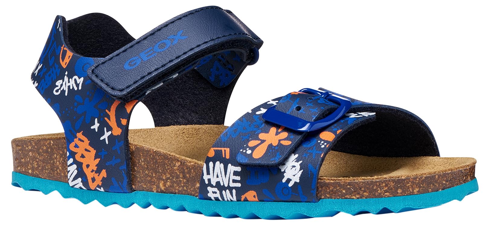 Geox Boy's J Ghita B Sandal, Navy Lt Blue, 32 EU