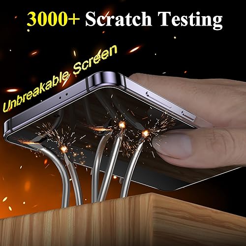 Miniatura 6 de YMHML Protector de pantalla de vidrio templado 10H para Samsung Galaxy S24+  S24 Plus, desbloqueo de huellas dactilares de un solo toque fácil