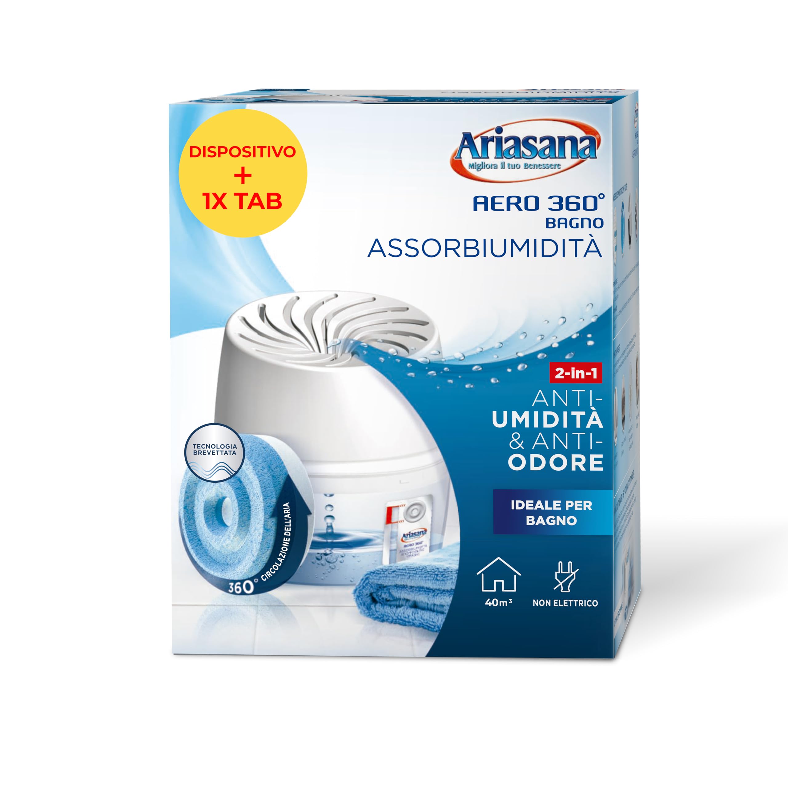Ariasana Aero 360° Bagno Kit Assorbiumidità