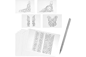 QMNNMA Leather Tooling Patterns Tracing Scribe Pen Kit