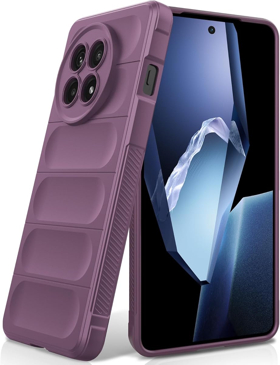 Silicone Case Compatible with OnePlus 13R, Anti-Scratch Microfiber Lining, Shockproof Case with Camera Protection, Purple
