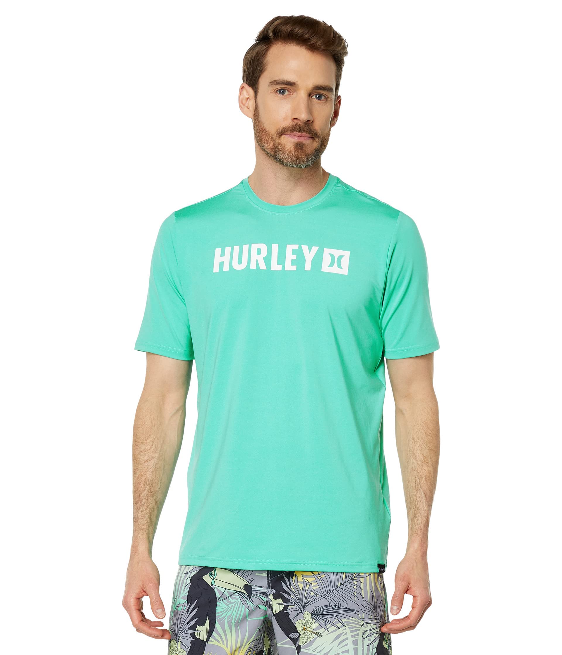 Hurley Men's Evd Hybrid UPF S/S Rash Protection Shirt, Fiji, S