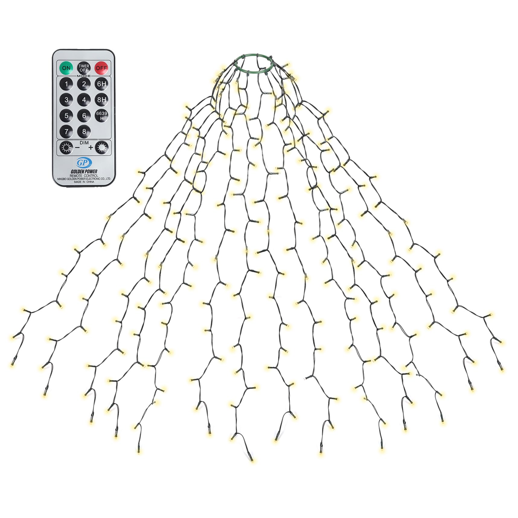 SALCAR Guirlande Lumineuse 490 LEDs pour Sapin de Noêl avec Télécommande, 3m x 14 exterieur Etanche Guirlande LED Sapin Décoration (2,1-3,5m sapin) pour Décoration Noël, Fête, Jardin