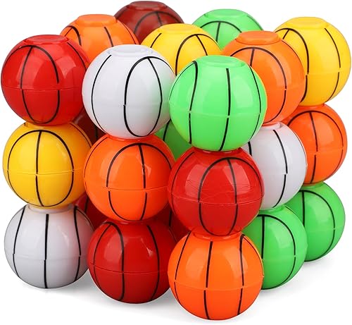 Miniatura 8 de Mini Baloncesto Fidget Spinner para niños y adultos, bola pequeña mano dedo Spinner recuerdos de fiesta bolsa de regalos deportiva caja del tesoro