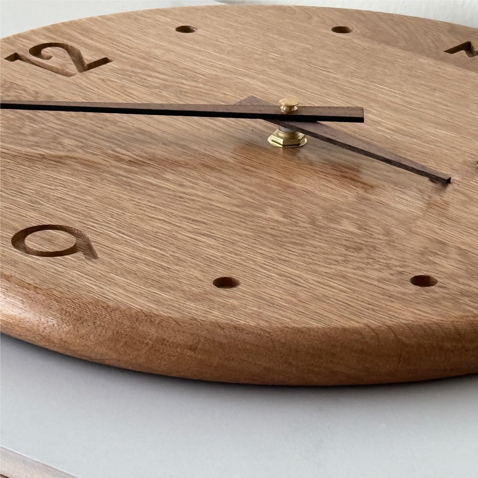 Cucina Orologio da parete in legno massello nordico con movimento al quarzo silenzioso, alimentato a batteria Decorazioni per interni