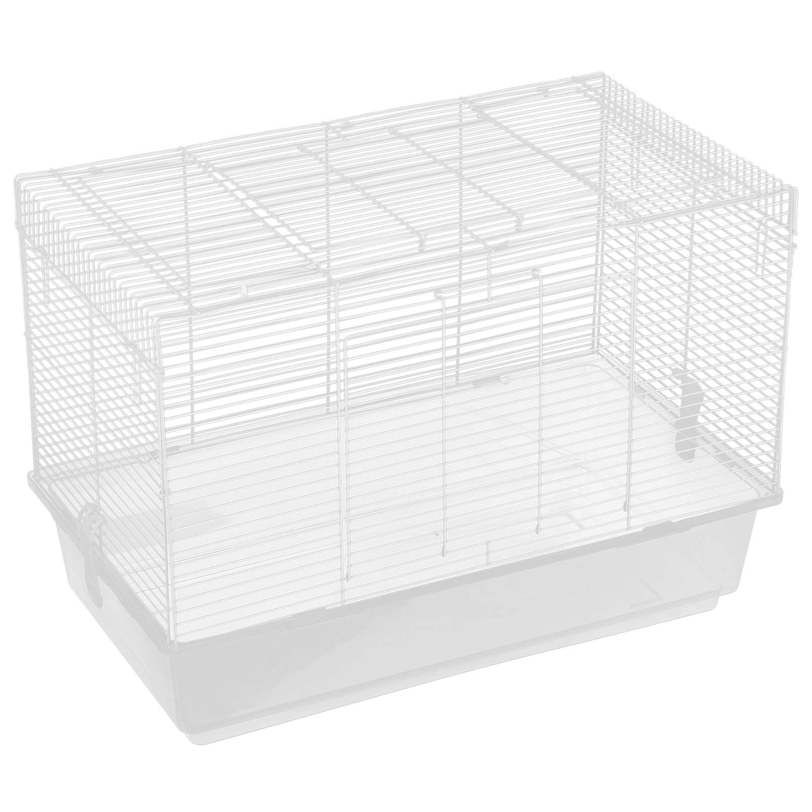Hidyliu Gabbia Durevole per Piccoli Animali per Criceti, Conigli e Gatti - Ampio Spazio con Doppie Porte, Assemblaggio Fai-da-te, Base in Plastica Ad Alta Trasparenza (Grande)