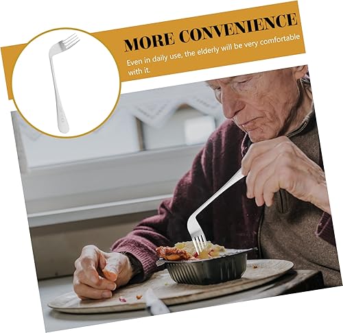 Miniatura 4 de Healeved Tenedores para discapacitados para uso comer, vajillas ergonómicas para hombres ancianos, pacientes que ayudan a autoalimentarse, vajilla