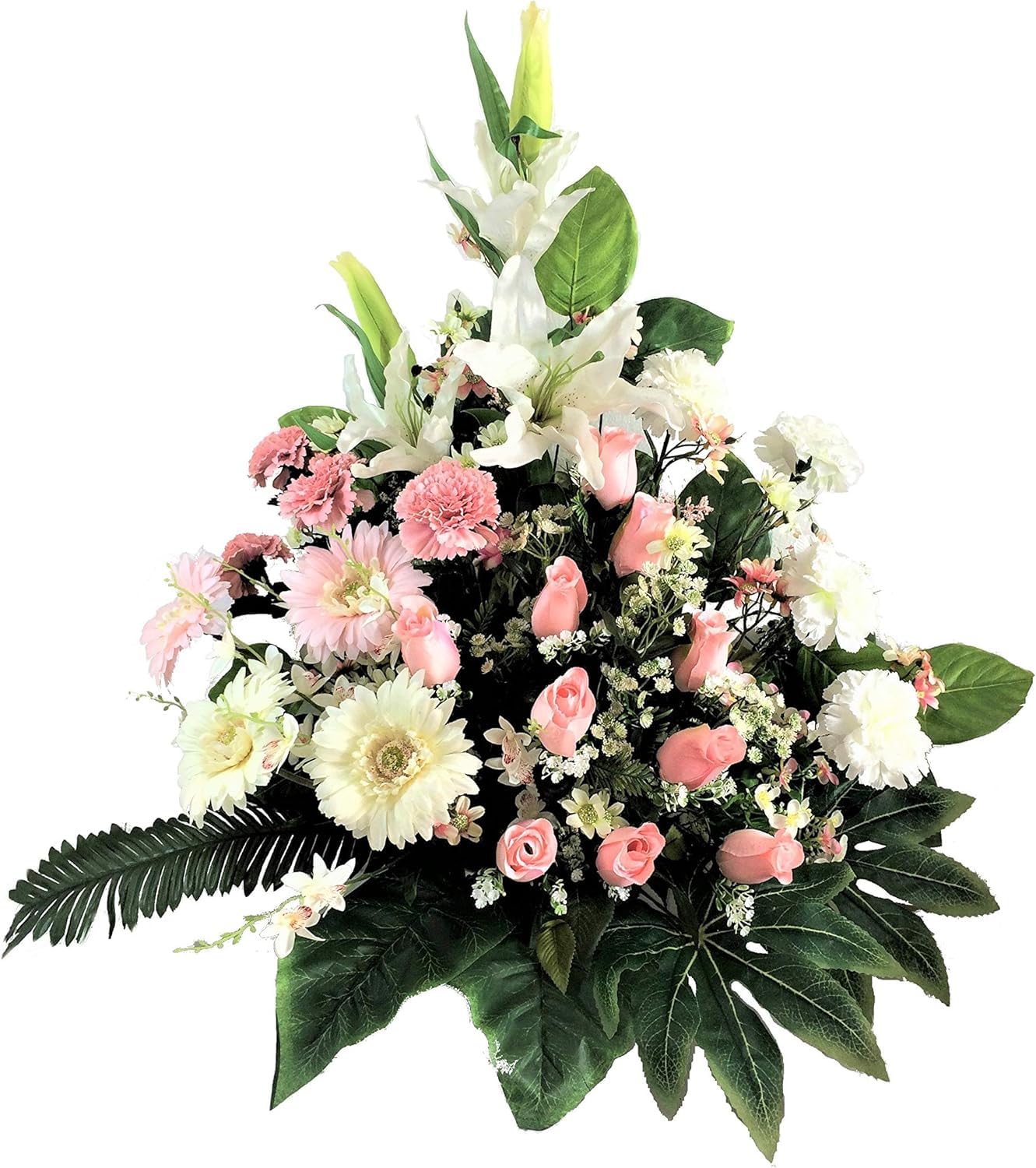 LBA Centre de Fleurs artificielles pour cimetière. Également pour Les églises. Journée spéciale de la Toussaint. Dimensions : 80 x 70 x 45 cm.