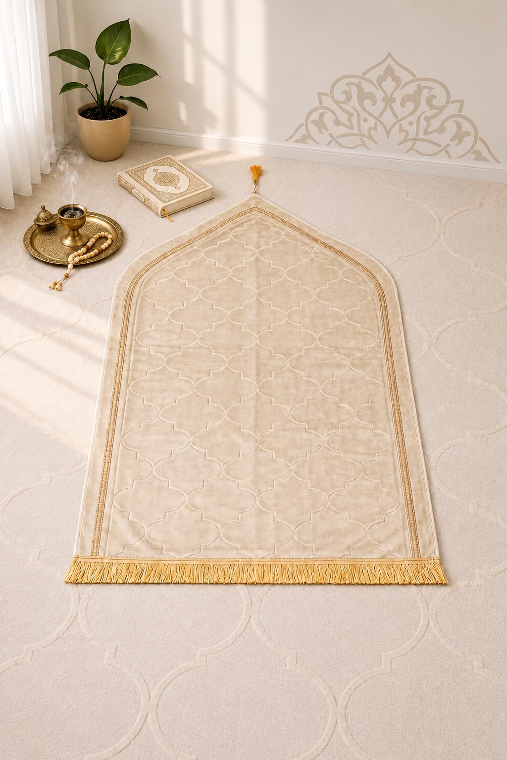 Janamaz Prayer Mat for Namaz – Premium Turkey Velvet Muslim Prayer