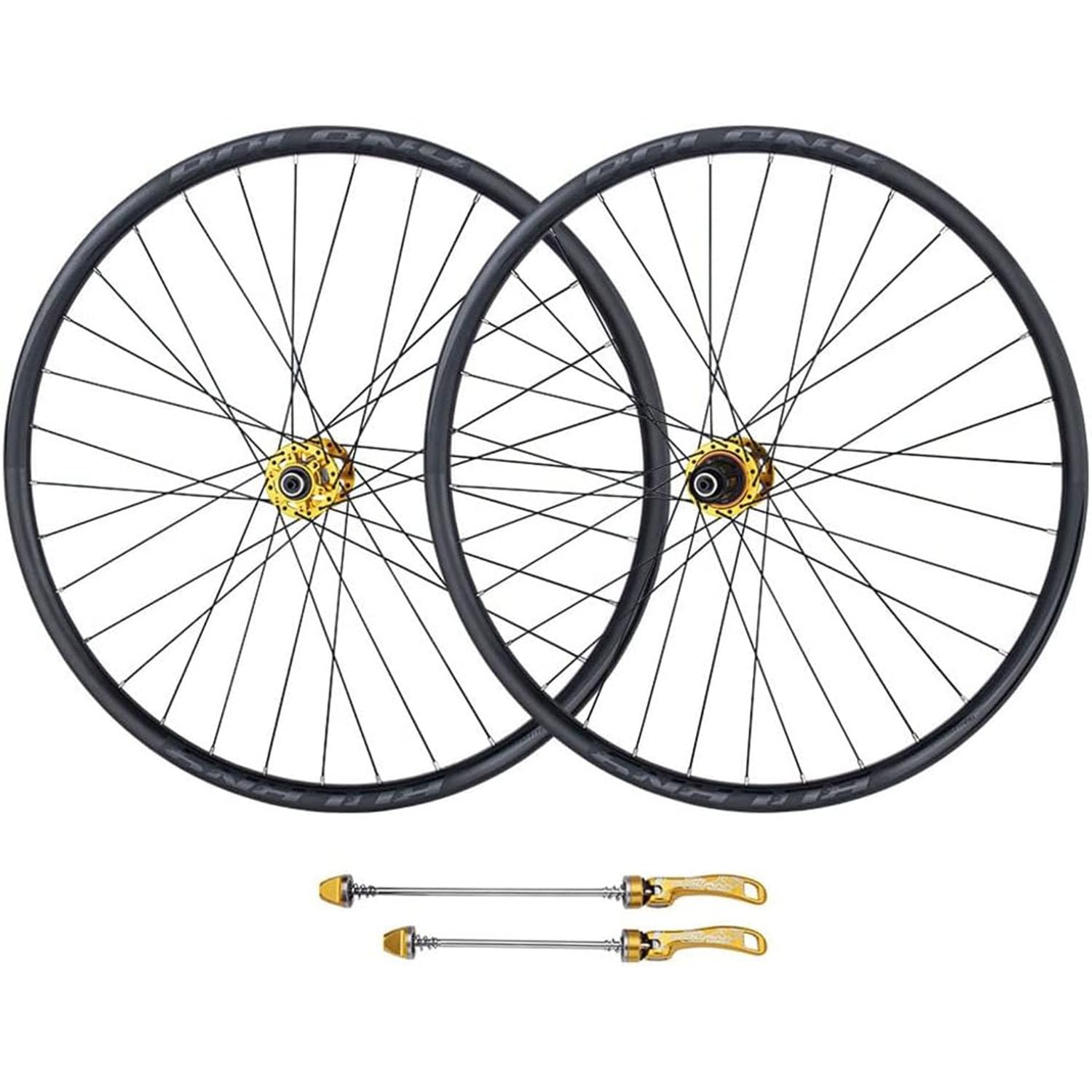 MTB Bicicleta Juego De Ruedas Tubeless 26 27.5 29 Pulgadas, Bicicleta De Montaña Rodamientos Sellados Buje QR 9Mm 32 Agujeros Freno De Disco para 7/8/9/10/11 Velocidades