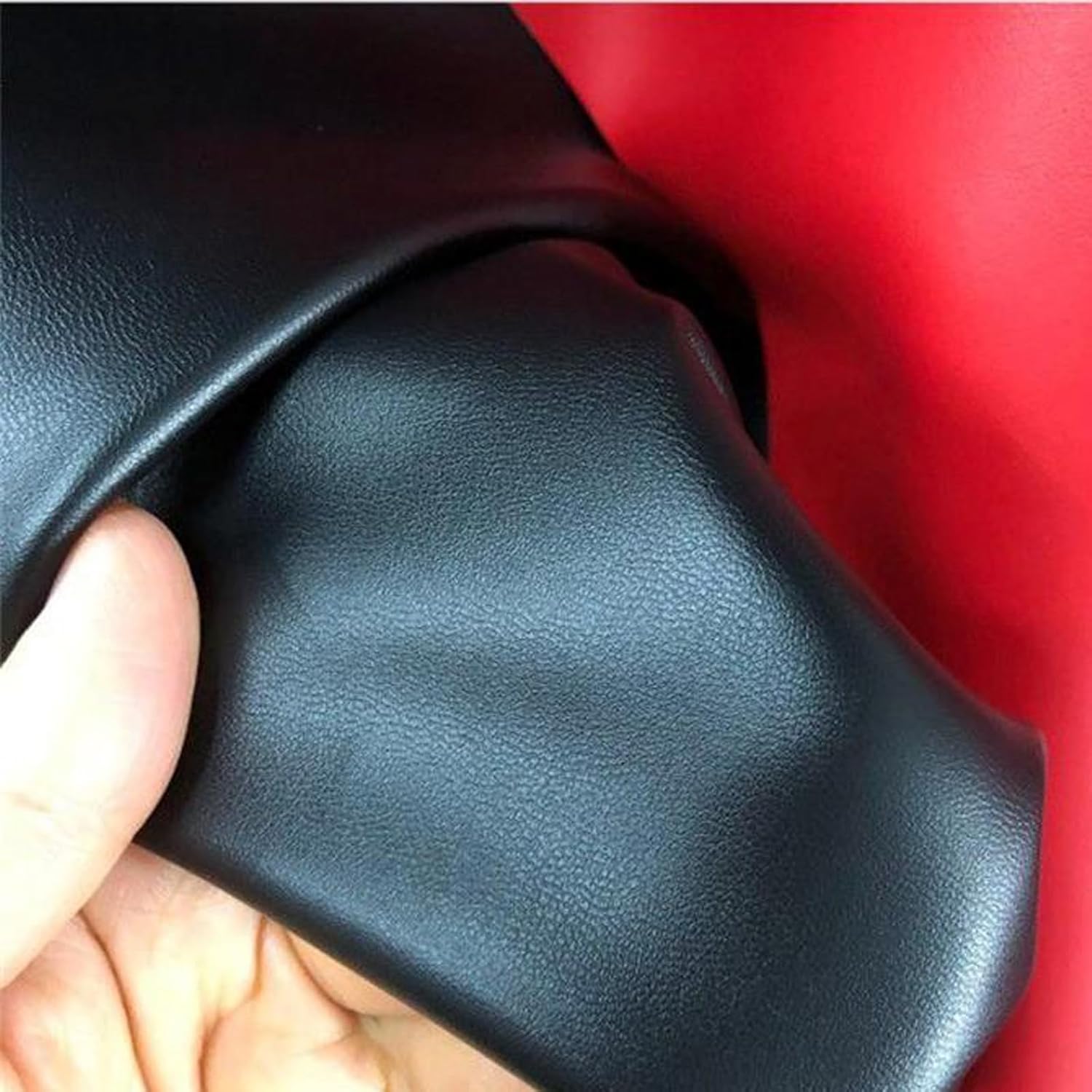 Black Sheepskin Hide – Full Grain, Thin & Soft Genuine Hide for Upholstery, Crafting, and DIY – Premium Chrome-Tanned Sheepskin Sheets (8-10 Square feet)