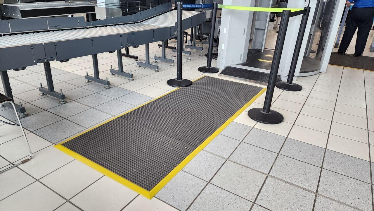 Basic Bubble Anti-Fatigue Mats – Pack of 4, 2x3 ft, Charcoal, Entry-Level Ergonomic Standing Mats for Retail, Office, Pick & Pack Stations – Durable Polyurethane