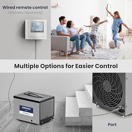 Miniatura 4 de Deshumidificador BaseAire Crawlspace con bomba, deshumidificadores compactos Energy Star para uso comercial y sótano con manguera de drenaje, 70