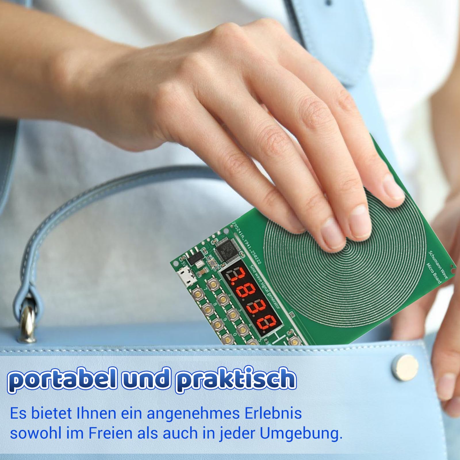 Schumann Frequenz Generator 7.83Hz einstellbar 0.1Hz bis 100000 Hz mit Display, USB-Anschluss Schumann-Resonanz Generator Naturresonanz für Raumharmonie Tragbar für Zuhause Büro Geschenk